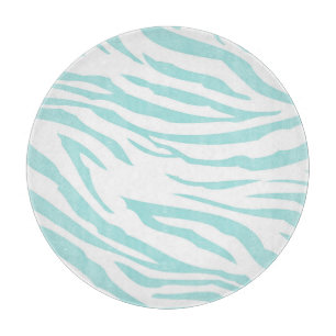 Sky Blue White Zebra Animal Schneidebrett