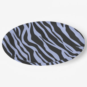 Sky Blue Zebra Striping Pappteller