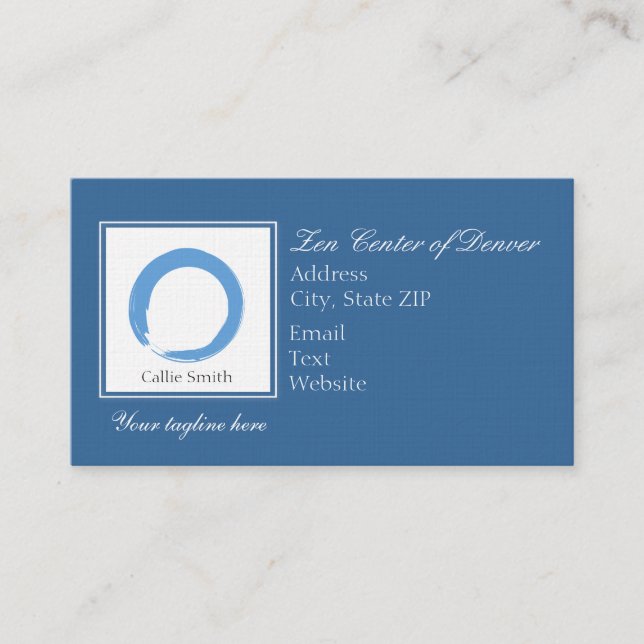 Sky Blue Zen Symbol Terminkarte (Vorderseite)