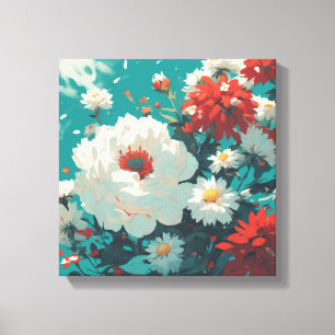 Sky Bouquet: Ein traumhaftes, florales Arrangement Leinwanddruck