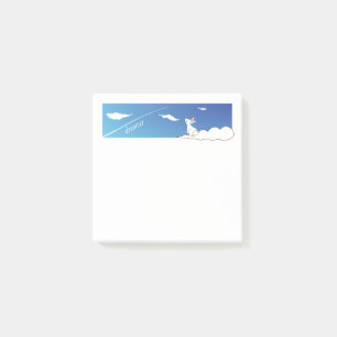 Sky Bunny Sticky Notes mit anpassbarem Text Post-it Klebezettel