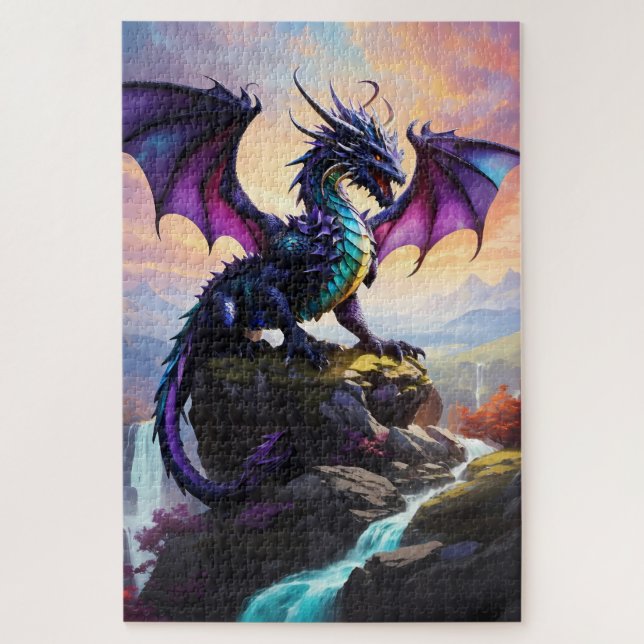 Sky cliff Sentinel: Der Watchful Dragon Puzzle (Vertikal)