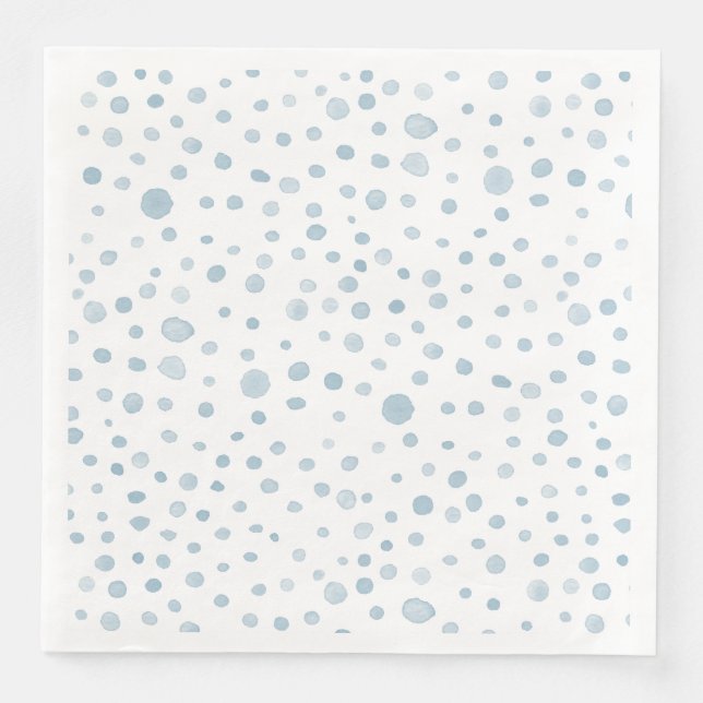 Sky Confetti Wasserfarbe Dots Papier Napkin Serviette (Vorderseite)