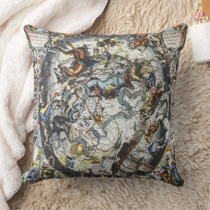 Sky Constellations Vintage Himmelskarte Kissen