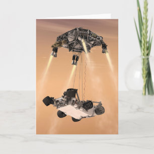 Sky Crane-Manöver während des Abstiegs der Mars Karte