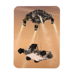 Sky Crane-Manöver während des Abstiegs der Mars Magnet