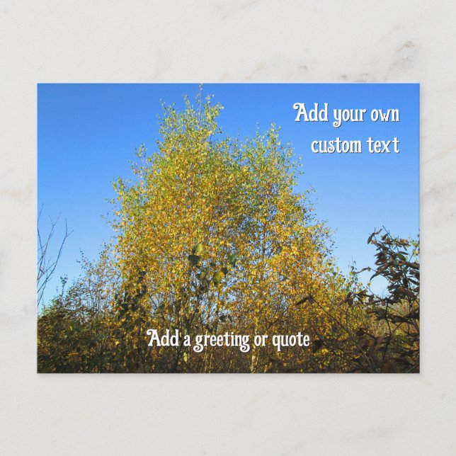 Sky Dancing Autumn Leaves - Personalisiert Postkarte (Vorderseite)