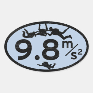 Sky Dive Gravity Ovaler Aufkleber