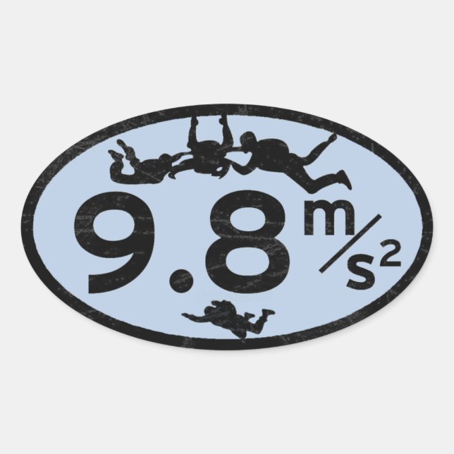 Sky Dive Gravity Ovaler Aufkleber (Vorderseite)