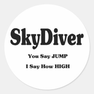 Sky Diver Runder Aufkleber