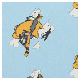 Sky Diving Cat von Wenn Katzen Daumen haben Stoff