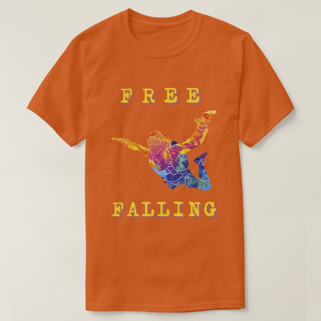 Sky Diving Free Fall Extreme Sports Abstrakt Jump T-Shirt (Design vorne)