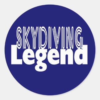 Sky Diving Legend Runder Aufkleber