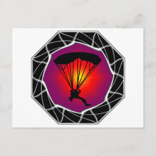 SKY DIVING READY POSTKARTE