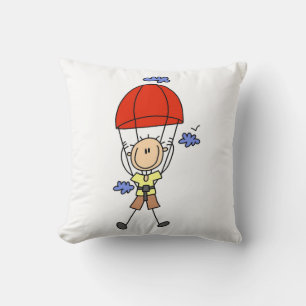 Sky Diving Strichmännchen Kissen