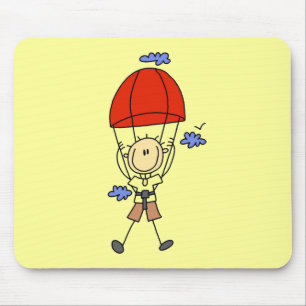 Sky Diving Strichmännchen Mousepad