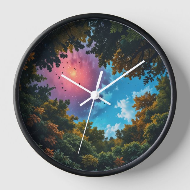 Sky Fall Wall Clock Uhr (Vorderseite)