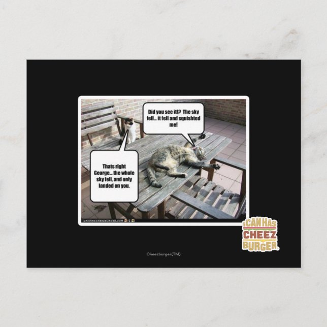 Sky fällt postkarte (Vorderseite)