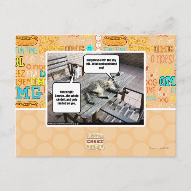 Sky fällt postkarte (Vorderseite)