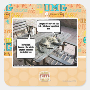 Sky fällt quadratischer aufkleber