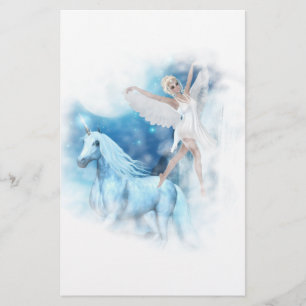 Sky Fee Asparas und Unicorn Vignette Briefpapier