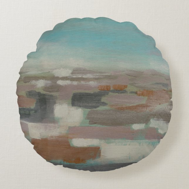Sky Field II Rundes Kissen (Vorderseite)