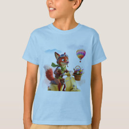 "Sky Fox" Dawn Aviator Cute Animal Adventure T-Shirt