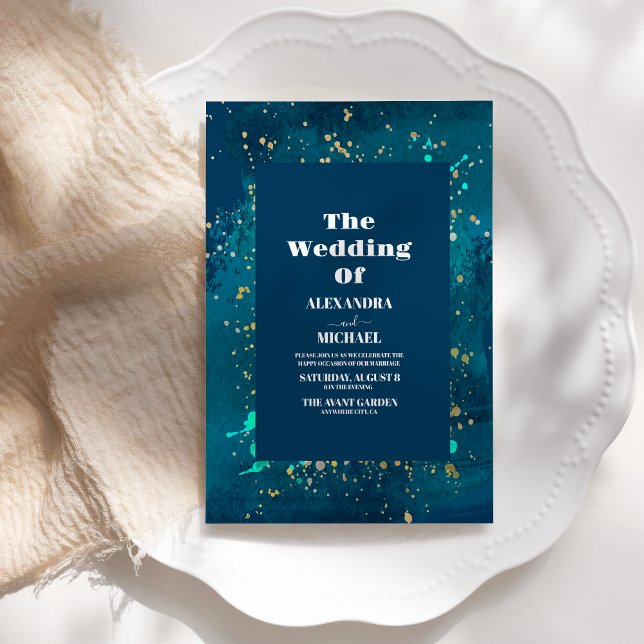 Sky Full Moon Celestial Galaxy Stars Hochzeit Einladung (Von Creator hochgeladen)