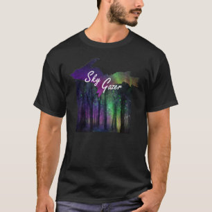 Sky Gazer Aurora Northern Lights T - Shirt