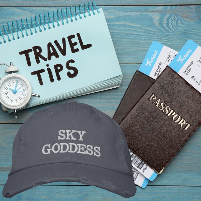 Sky Goddess Typografie, Wanderlust, Einfach Bestickte Baseballkappe (Von Creator hochgeladen)
