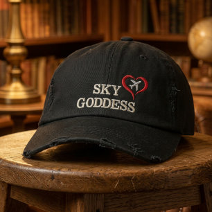 Sky Goddess Typografie, Wanderlust, Personalisiert Bestickte Baseballkappe