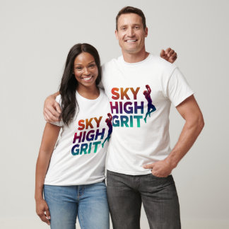 Sky High Grit Football Motivationssport T-Shirt