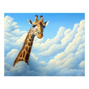 Sky-High Safari: Ein Surreal-Giraffe-Abenteuer Fotodruck