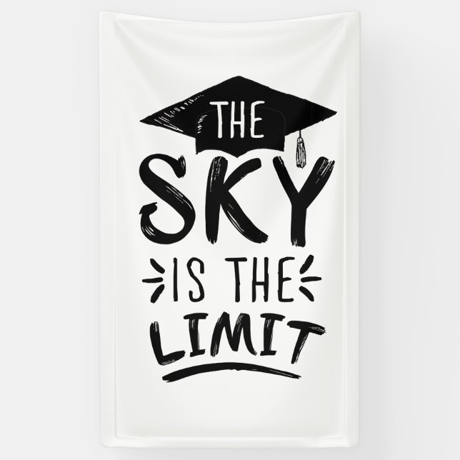 Sky ist das Limit Clever Abschluss Captions Niedli Banner (Vertikal)