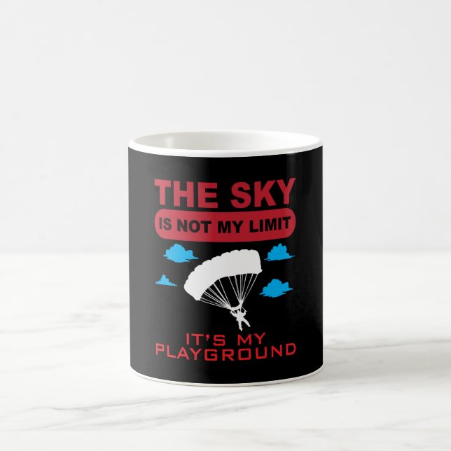 Sky ist nicht mein Limit Skydiver Skydiver Kaffeetasse (Mittel)
