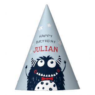 Sky Kleines Monster Personalisierter Kindergebur Partyhütchen