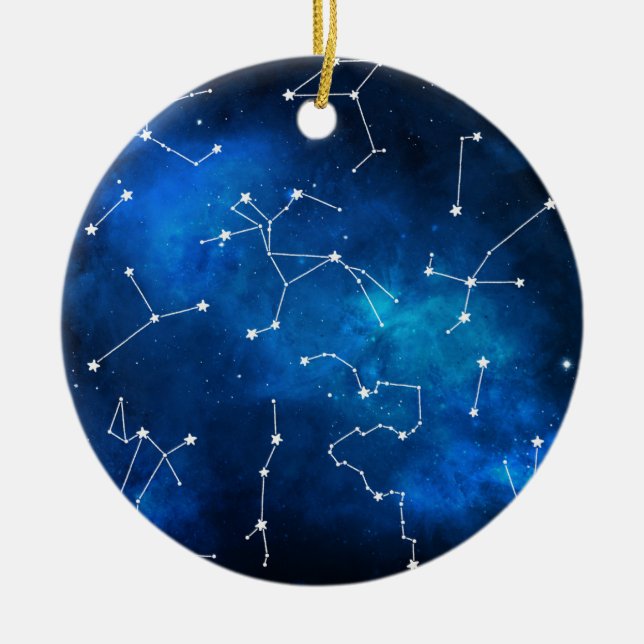 Sky Map Constellation Astronomie Lover Keramik Ornament (Vorne)