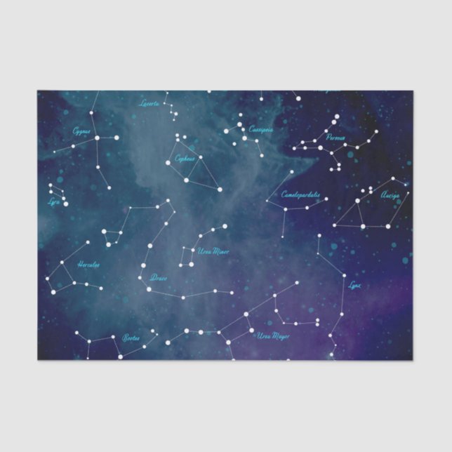 Sky Map Constellations Astronomie Seidenpapier (Vorderseite)
