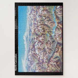 Sky Map North Cascade Nationalpark markiert Puzzle