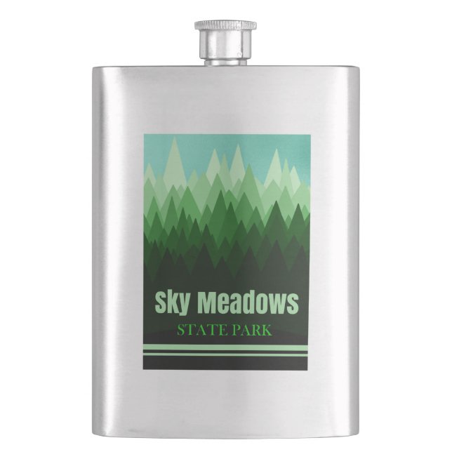 Sky Meadows Staat Park Virginia Forest Flachmann (Vorderseite)