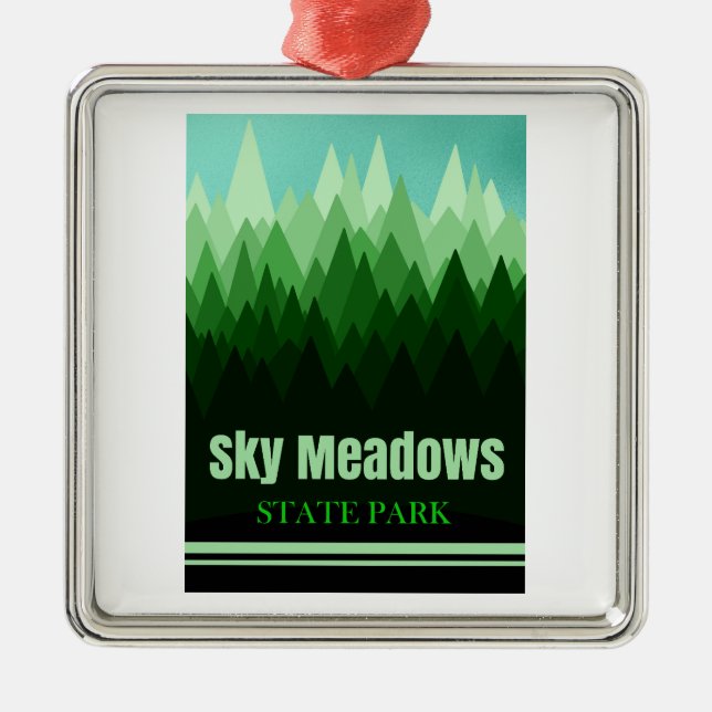 Sky Meadows Staat Park Virginia Forest Ornament Aus Metall (Vorne)