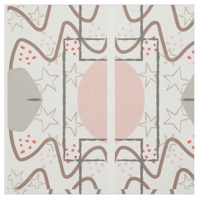 Sky Mid Century Modern Fabric Stoff (Muster)