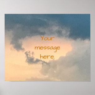 Sky Opening Bright Center Ihre Message Poster