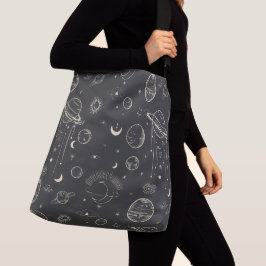 Sky Pattern Night Moon Stars Sonnige Tasche