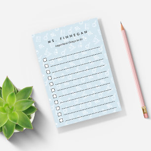 Sky   Personalized Science Teacher To-Do List Post-it Klebezettel