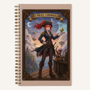 Sky Pirate Chronicles Anime Mädchen Luftschiff Jou Notizbuch