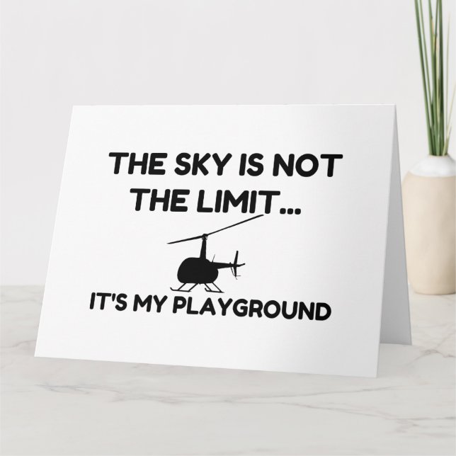 SKY PLAYGROUND Helicopter Dankeskarte (Vorderseite)