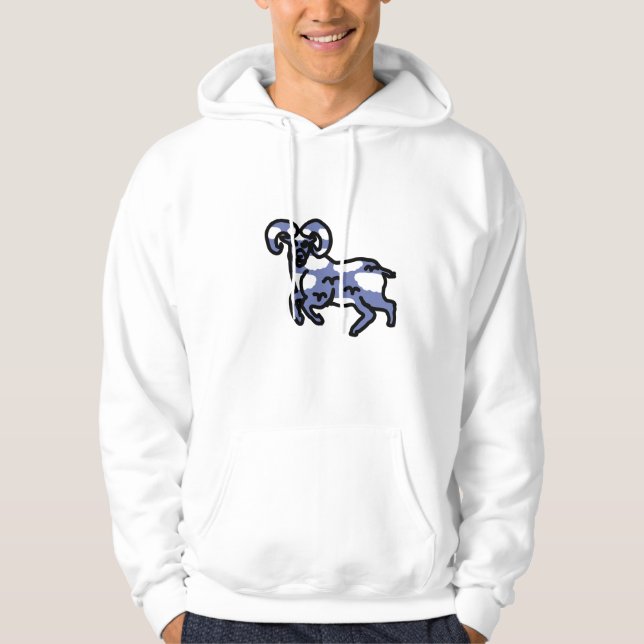 Sky Ram Zodiac Sweatshirt – Aries Identity Gift (Vorderseite)