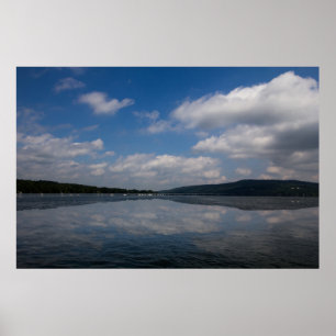 Sky Reflection on Keuka Lake, New York Poster