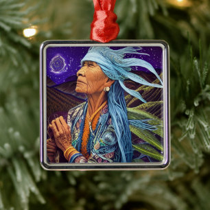 Sky Road Walker Native American Fantasy-Kunst  Ornament Aus Metall